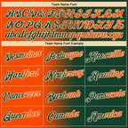 Custom Green Orange-Cream Gradient Fashion Performance T-Shirt