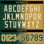 Custom Green Old Gold-Cream Gradient Fashion Performance T-Shirt