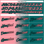 Custom Teal Medium Pink-Black Gradient Fashion Performance T-Shirt