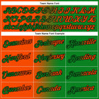 Custom Grass Green Orange-Black Gradient Fashion Performance T-Shirt