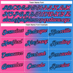 Custom Powder Blue Pink-Black Gradient Fashion Performance T-Shirt