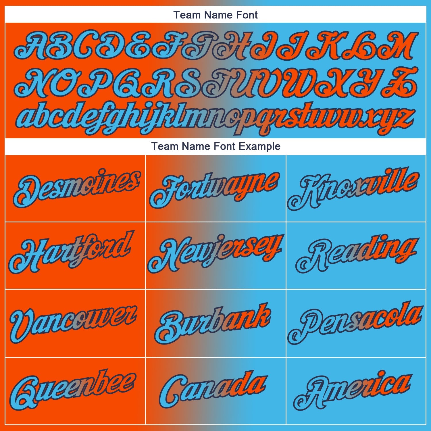 Custom Sky Blue Orange-Navy Gradient Fashion Performance T-Shirt