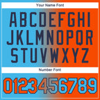 Custom Sky Blue Orange-Navy Gradient Fashion Performance T-Shirt