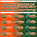 Custom Green Orange-White Gradient Fashion Hockey Lace Neck Jersey