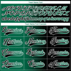 Custom Black Kelly Green-White Gradient Fashion Hockey Lace Neck Jersey