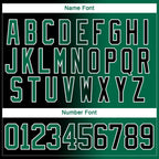 Custom Black Kelly Green-White Gradient Fashion Hockey Lace Neck Jersey