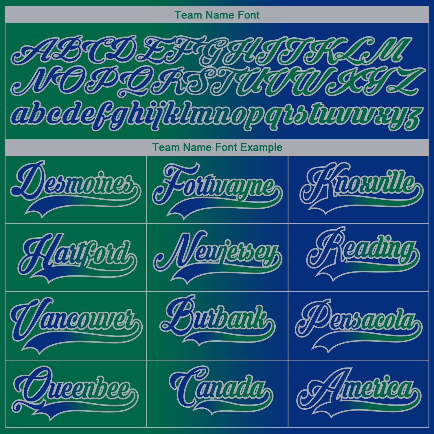 Custom Royal Kelly Green-Gray Gradient Fashion Hockey Lace Neck Jersey