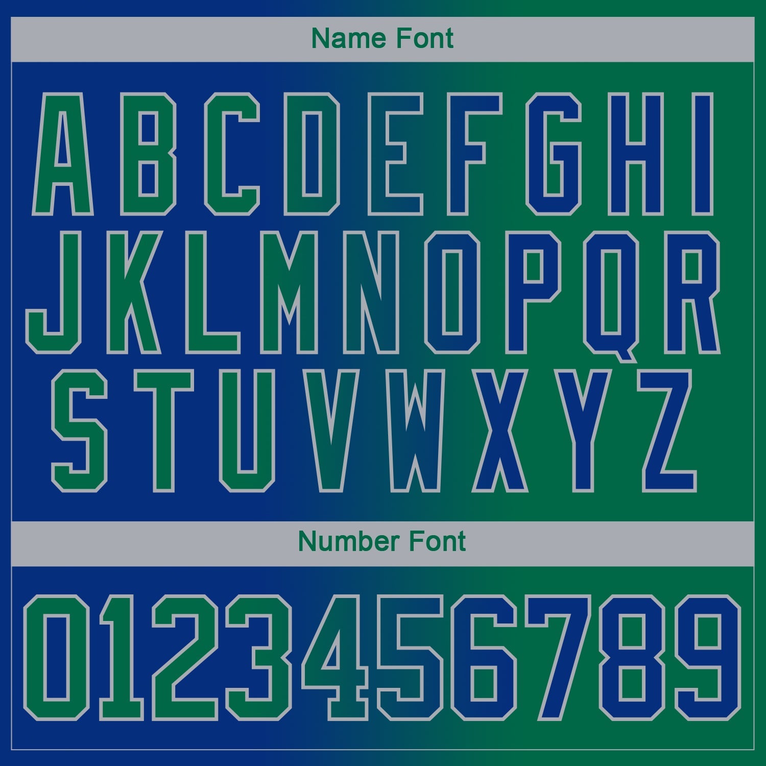 Custom Royal Kelly Green-Gray Gradient Fashion Hockey Lace Neck Jersey