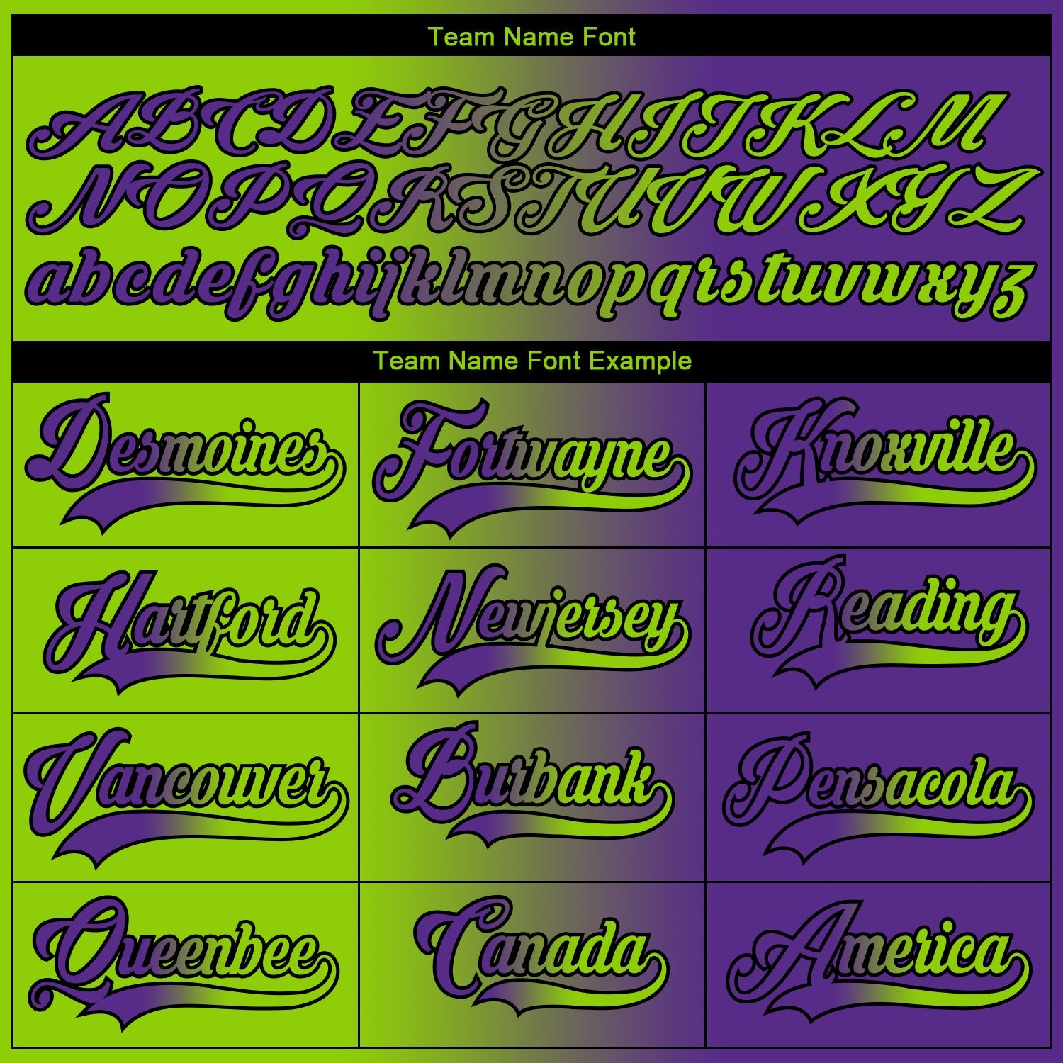 Custom Purple Neon Green-Black Gradient Fashion Hockey Lace Neck Jersey