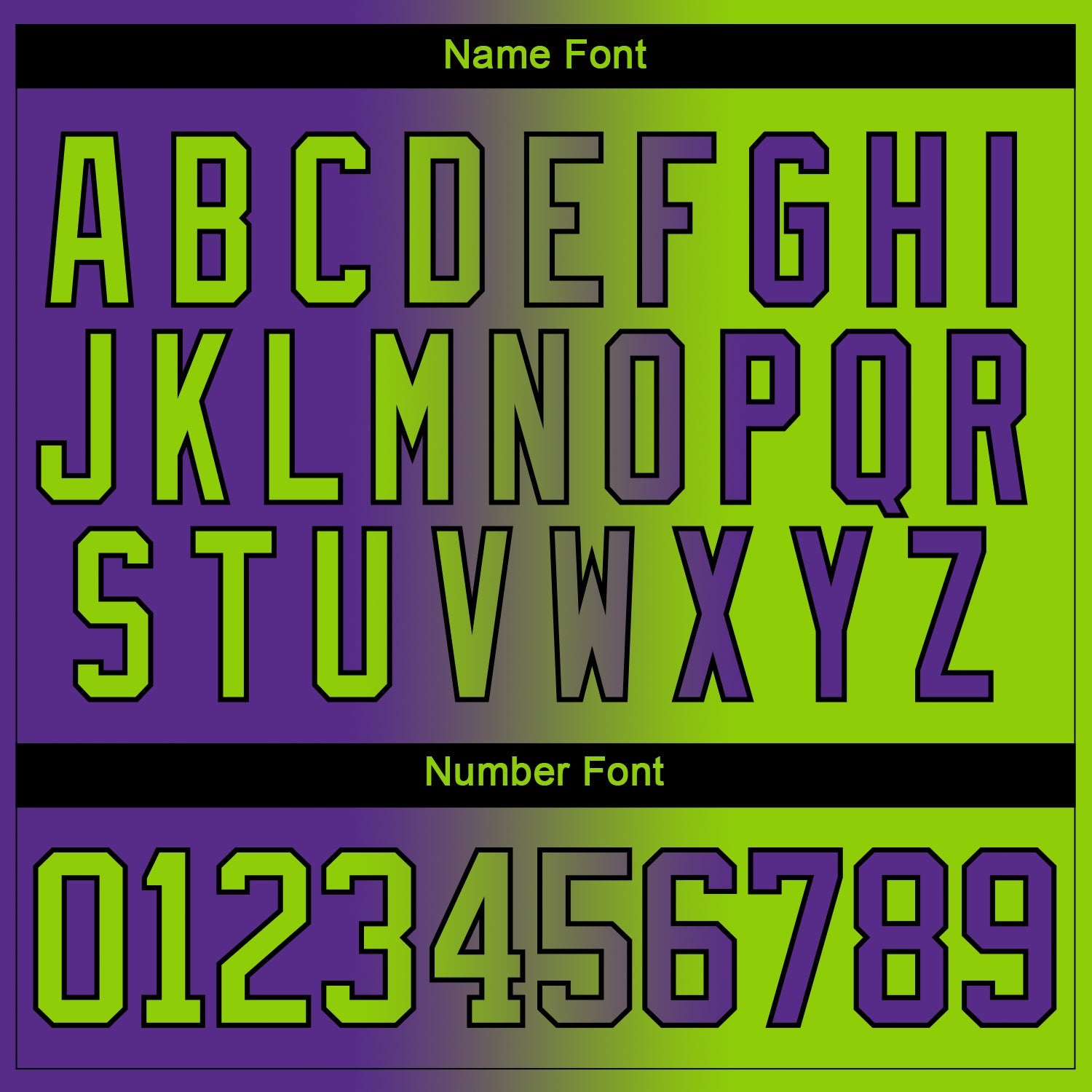 Custom Purple Neon Green-Black Gradient Fashion Hockey Lace Neck Jersey