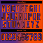 Custom Purple Orange-Black Gradient Fashion Hockey Lace Neck Jersey