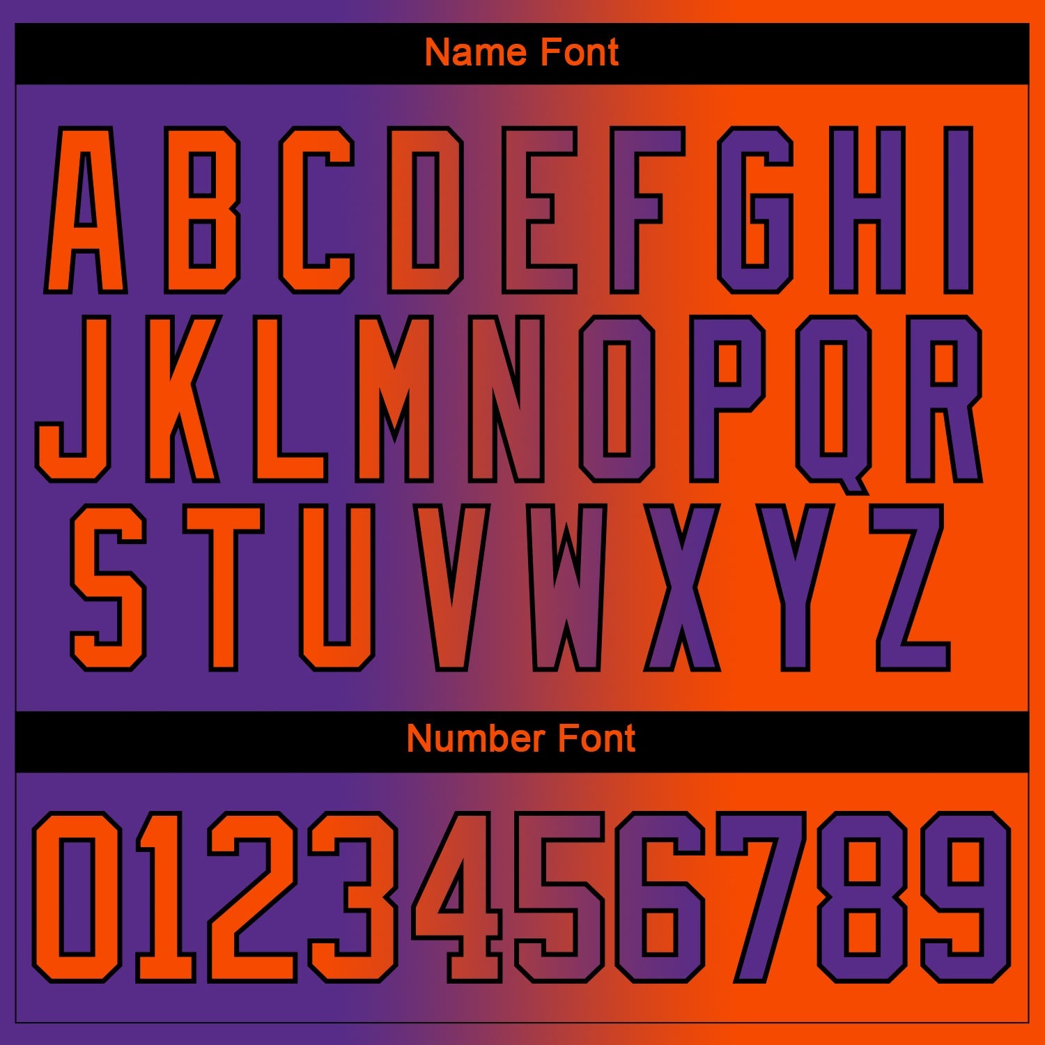 Custom Purple Orange-Black Gradient Fashion Hockey Lace Neck Jersey