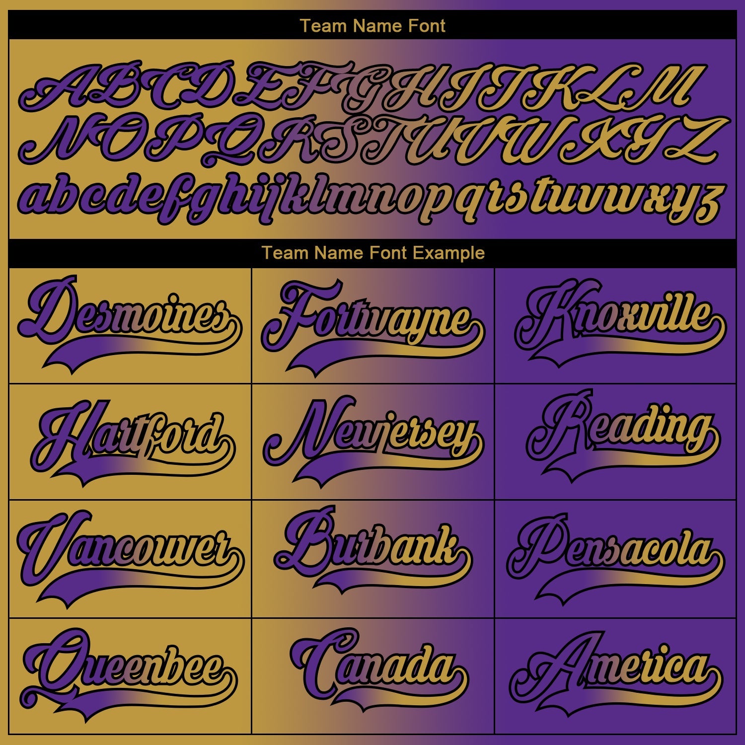 Custom Purple Old Gold-Black Gradient Fashion Hockey Lace Neck Jersey