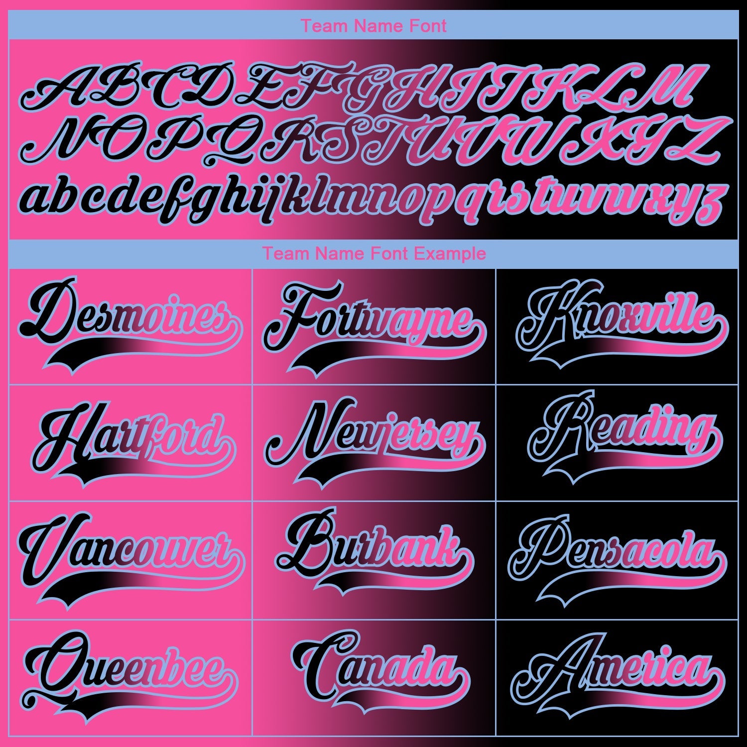 Custom Black Pink-Light Blue Gradient Fashion Hockey Lace Neck Jersey