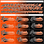 Custom Black Orange-White Gradient Fashion Hockey Lace Neck Jersey