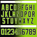 Custom Black Neon Green-White Gradient Fashion Hockey Lace Neck Jersey