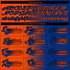 Custom Royal Orange-Black Gradient Fashion Hockey Lace Neck Jersey