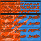 Custom Stitched Graffiti Pattern Orange Powder Blue-Black 3D Scratch Sports Pullover Sweatshirt Hoodie