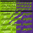 Custom Stitched Graffiti Pattern Neon Green Purple-Black 3D Scratch Sports Pullover Sweatshirt Hoodie