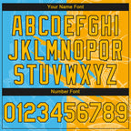 Custom Stitched Graffiti Pattern Gold Sky Blue-Black 3D Scratch Sports Pullover Sweatshirt Hoodie