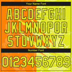 Custom Stitched Graffiti Pattern Neon Yellow Bay Orange-Black 3D Scratch Sports Pullover Sweatshirt Hoodie