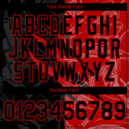 Custom Graffiti Pattern Black-Red 3D Scratch Authentic Baseball Jersey