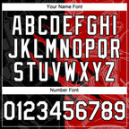 Custom Graffiti Pattern White Black-Red 3D Scratch Authentic Baseball Jersey