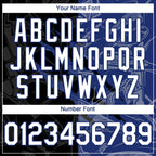 Custom Graffiti Pattern White Black-Royal 3D Scratch Authentic Baseball Jersey