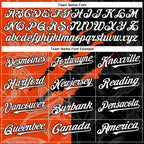 Custom Graffiti Pattern White Black-Orange 3D Scratch Authentic Baseball Jersey