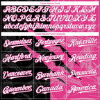 Custom Graffiti Pattern White Black-Pink 3D Scratch Authentic Baseball Jersey