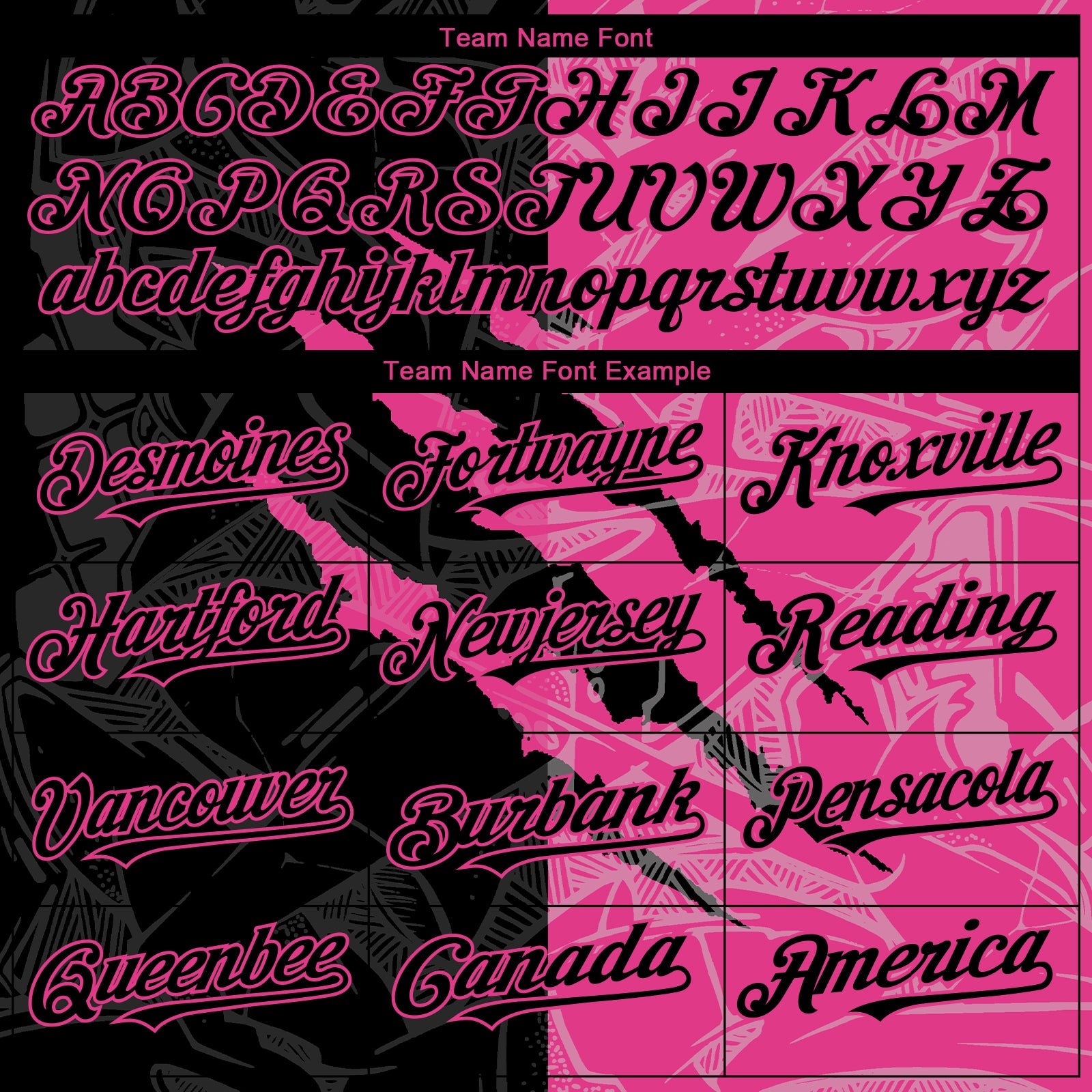 Custom Graffiti Pattern Black-Pink 3D Scratch Authentic Baseball Jersey