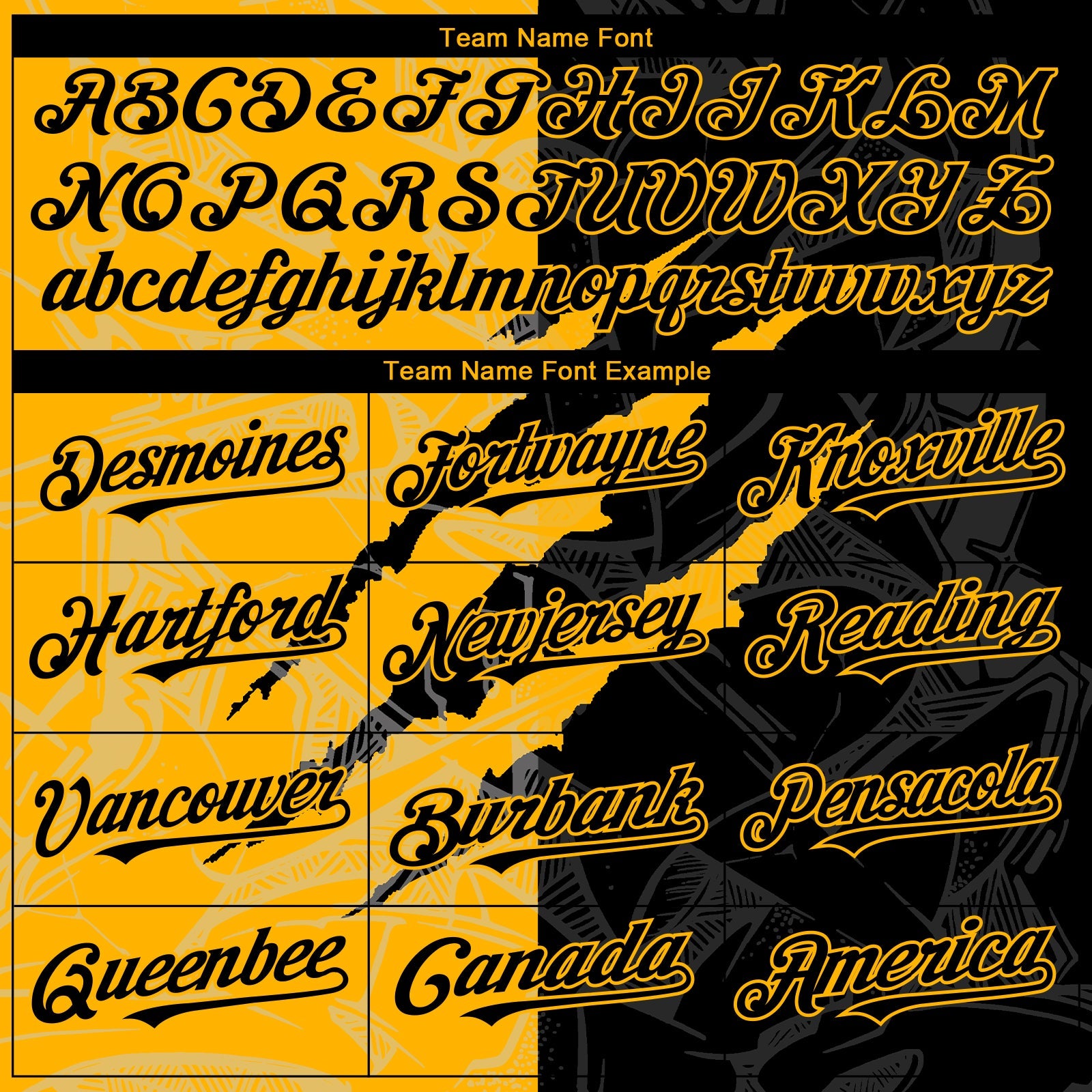 Custom Graffiti Pattern Black-Gold 3D Scratch Authentic Baseball Jersey