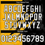 Custom Graffiti Pattern White Black-Gold 3D Scratch Authentic Baseball Jersey