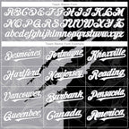 Custom Graffiti Pattern White Black-Gray 3D Scratch Authentic Baseball Jersey