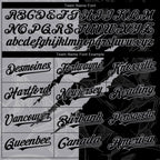 Custom Graffiti Pattern Black-Gray 3D Scratch Authentic Baseball Jersey