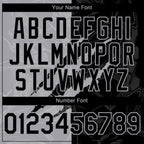 Custom Graffiti Pattern Black-Gray 3D Scratch Authentic Baseball Jersey