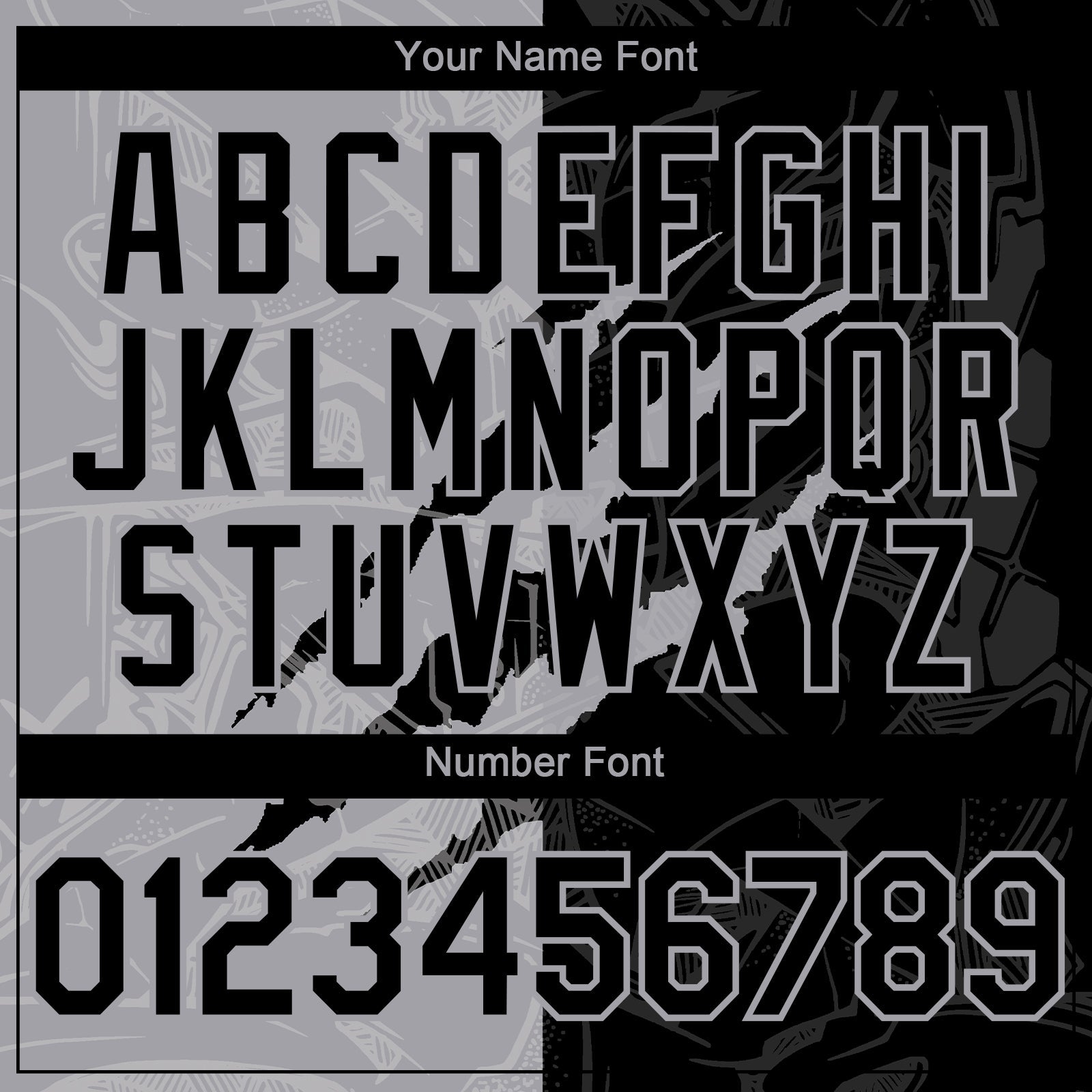 Custom Graffiti Pattern Black-Gray 3D Scratch Authentic Baseball Jersey