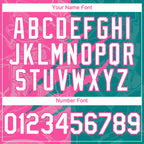 Custom Graffiti Pattern White Teal-Pink 3D Scratch Authentic Baseball Jersey