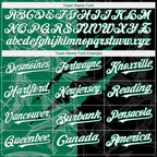 Custom Graffiti Pattern White Black-Kelly Green 3D Scratch Authentic Baseball Jersey
