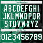 Custom Graffiti Pattern White Black-Kelly Green 3D Scratch Authentic Baseball Jersey