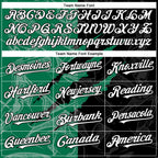 Custom Graffiti Pattern White Black-Kelly Green 3D Scratch Authentic Baseball Jersey