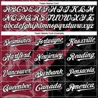 Custom Graffiti Pattern White Black-Crimson 3D Scratch Authentic Baseball Jersey