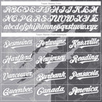 Custom Graffiti Pattern White Steel Gray-Gray 3D Scratch Authentic Baseball Jersey