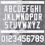 Custom Graffiti Pattern White Steel Gray-Gray 3D Scratch Authentic Baseball Jersey