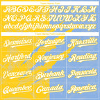 Custom Graffiti Pattern White Light Blue-Yellow 3D Scratch Authentic Baseball Jersey