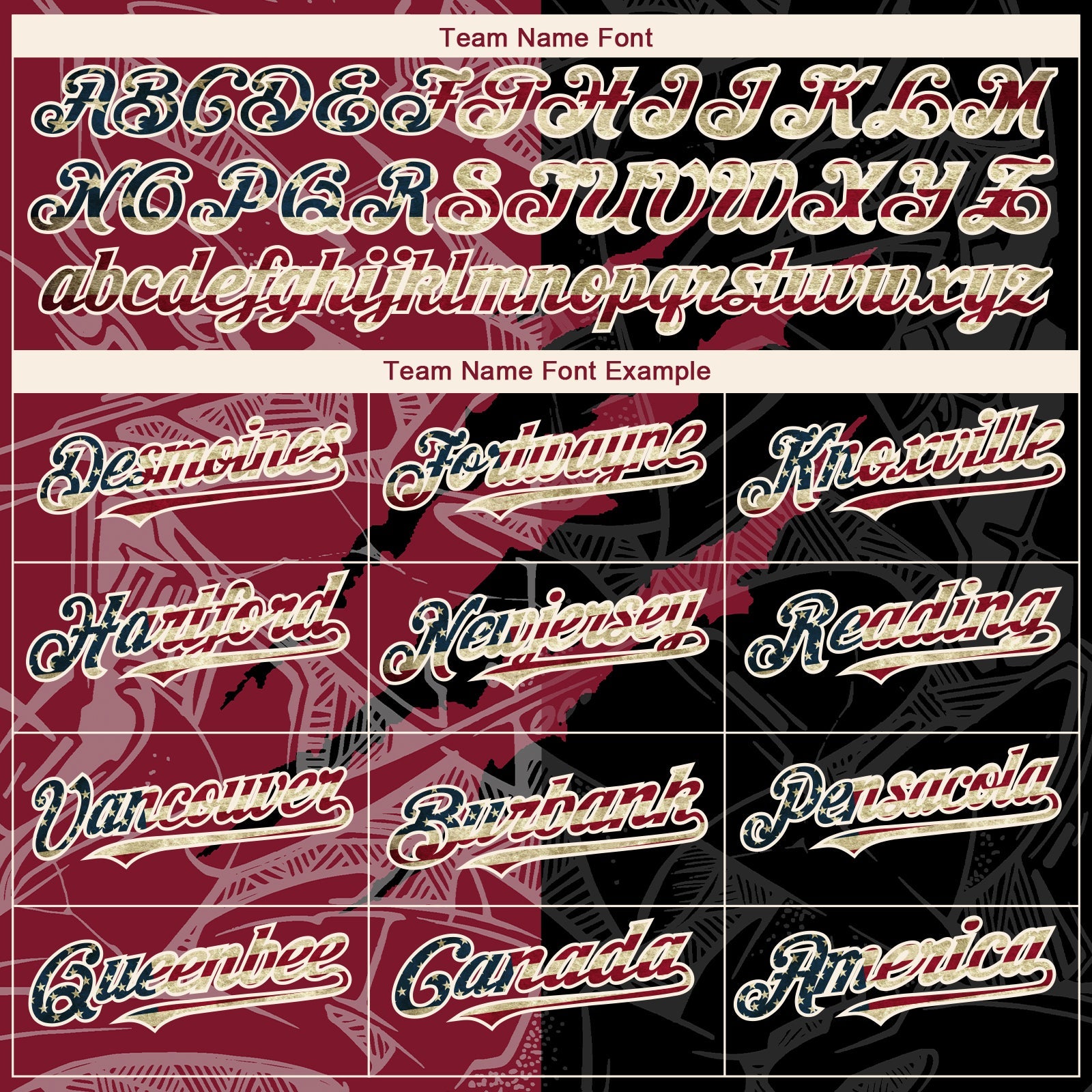 Custom Graffiti Pattern Vintage USA Flag Black Crimson-Cream 3D Scratch Authentic Baseball Jersey