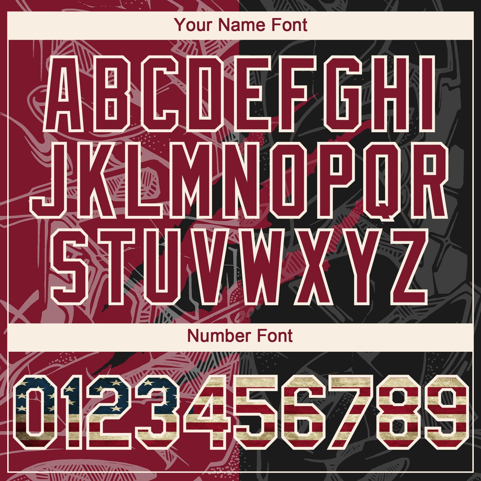 Custom Graffiti Pattern Vintage USA Flag Black Crimson-Cream 3D Scratch Authentic Baseball Jersey