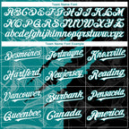 Custom Graffiti Pattern White Black-Teal 3D Scratch Authentic Baseball Jersey