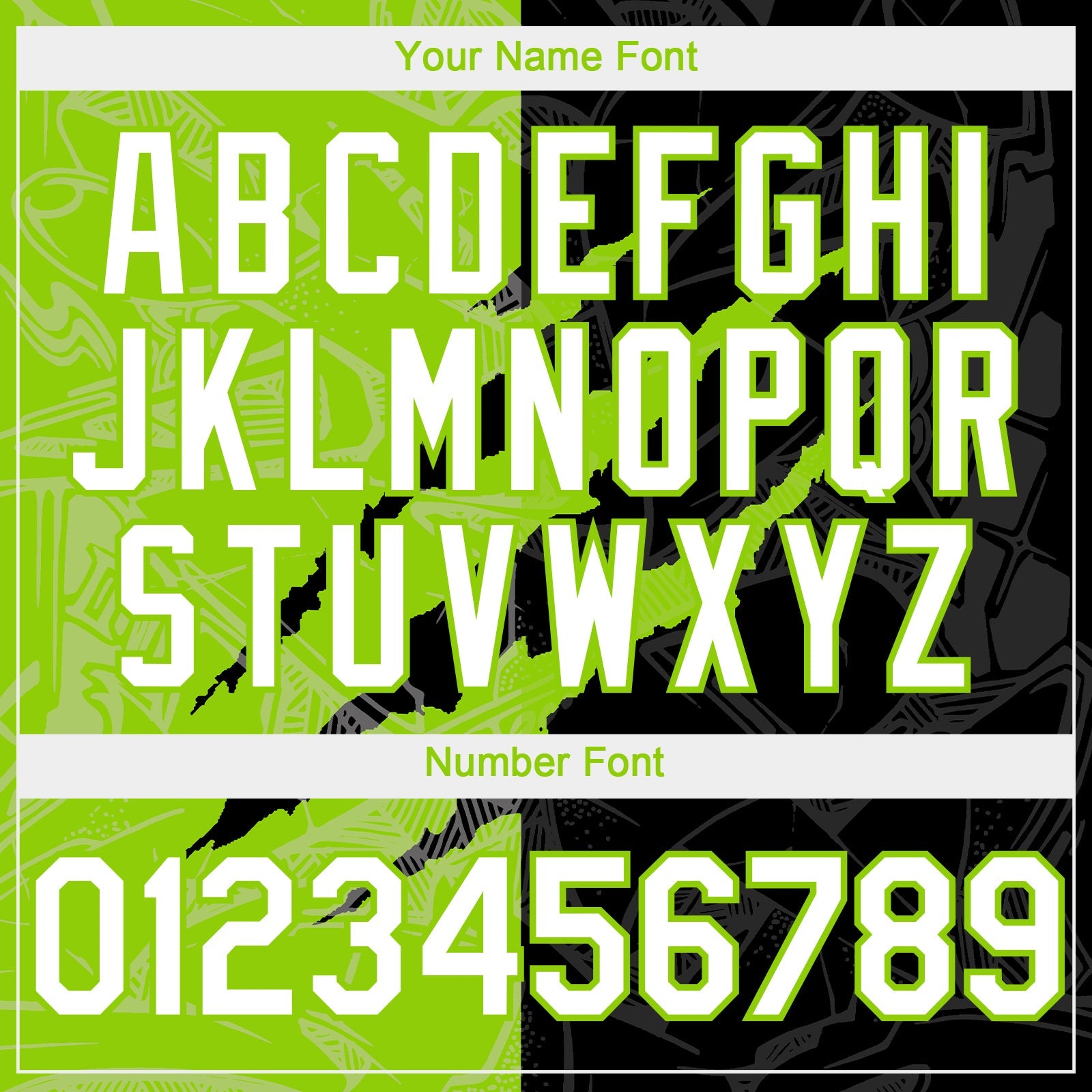 Custom Graffiti Pattern White Black-Neon Green 3D Scratch Authentic Baseball Jersey