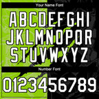 Custom Graffiti Pattern White Black-Neon Green 3D Scratch Authentic Baseball Jersey